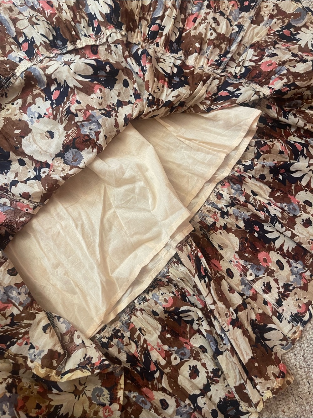 NATURAL LIFE Brown Floral Maxi Skirt/sun dress - Picture 5 of 6